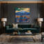 Art urbain sur toile, villes d'Almaty, gris-96944882