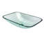 Lavabo vasque de salle de bain rectangulaire au-dessus du comptoir pour salle de bain (sans robinet)