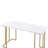 Estie Writing Desk, White & Gold Finish
