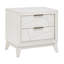 Table de chevet contemporaine en blanc antique - table moderne avec tiroir Smooth Operation