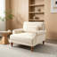 Chaise d'appoint avec pieds en bois robustes et coussin moelleux-129471613