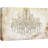 Glam Chandelier "Bright Gold Crystal Light Collier Artwork, Vintage Elegant Wall Pictures, Large Framed Canvas Giclée Print Wall Art"-93589518-93589520