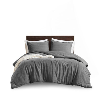3PCS  Twill Washed Comforter Set
