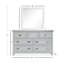 Commode à tiroirs gris avec miroir de paysage blanc-1375157237