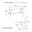 Ensemble de table de salle à manger rectangulaire 63 pièces 5 pièces 63 po avec 4 chaises rembourrées, ensemble de salle à manger de cuisine moderne d'aspect bois avec structure en métal-130166862