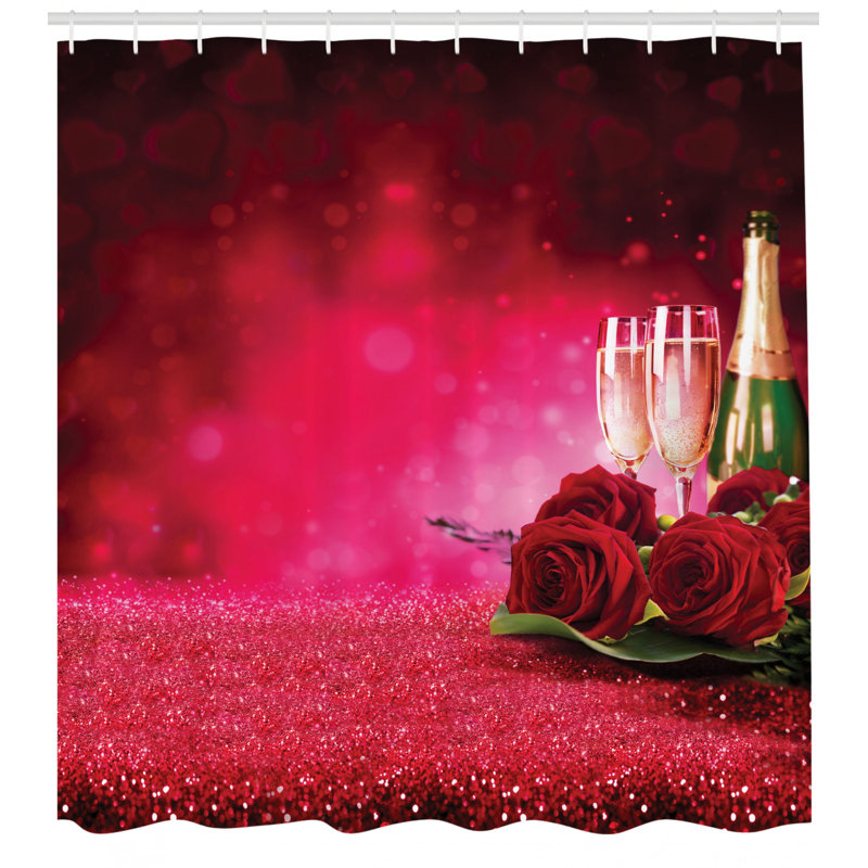 Shower Curtain with Hooks Included, 84" H x 69" W