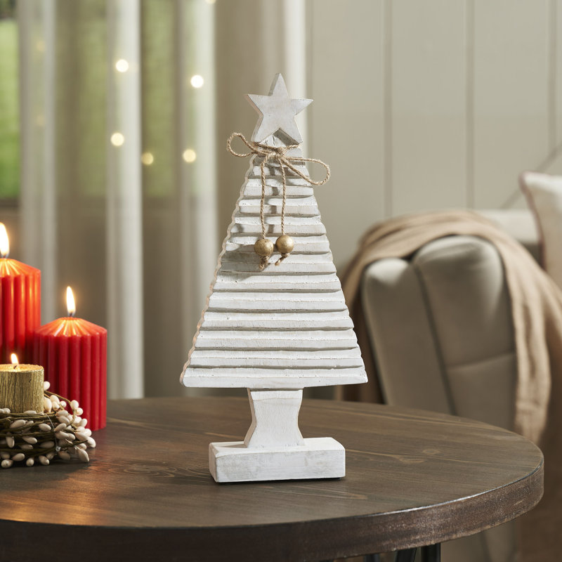 Arbre en bois blanc vieilli Starbright, H 13 po x l 6 po x P 2 po