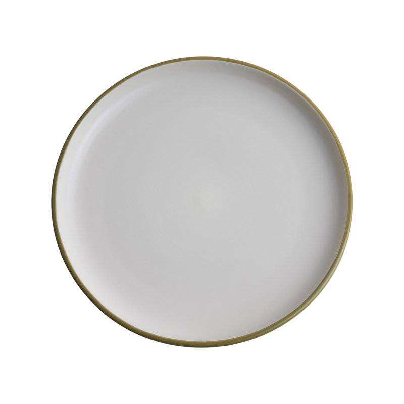Stoneware Dinnerware - Service for 4, Green/White