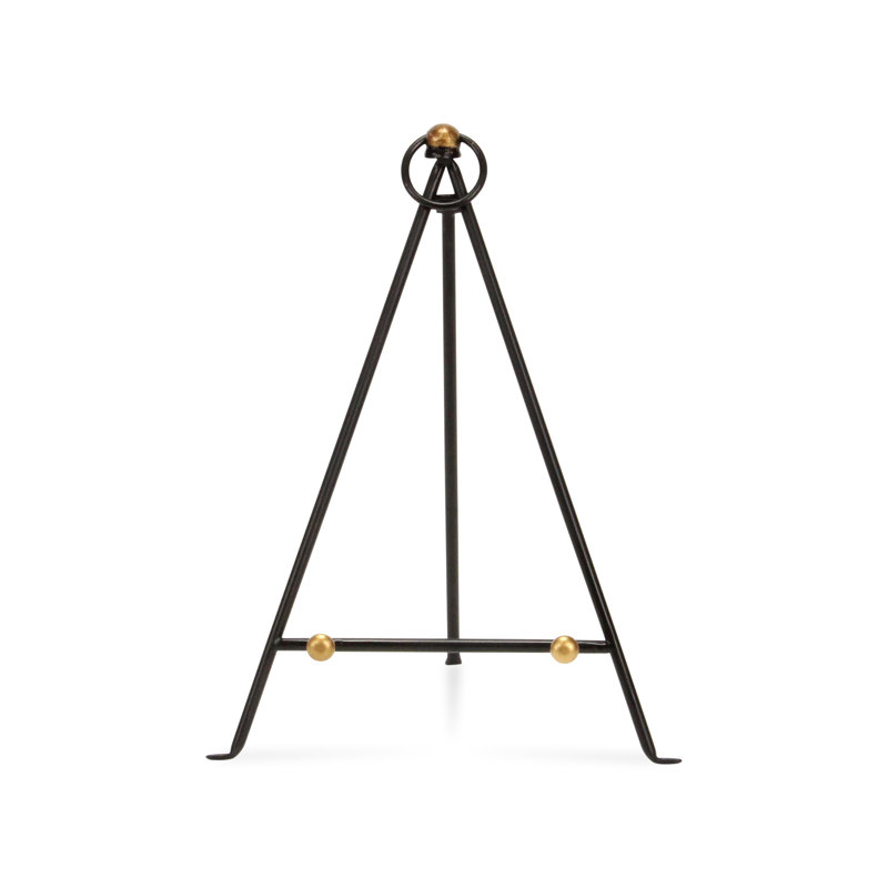 Jalexia Triangular Mini Table Easel | Gold Accents | - Black