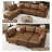 Modular Sectional Sofa With Storage, Modern Brown Faux Leather, Reversible Chaise, U Shaped Couch For Living Room, Waterproof & Easy Clean, 5 Seats With Ottoman