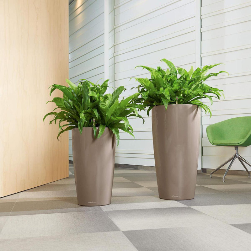 Rondo Pot Planter, Taupe, 75 cm H x 40 cm W x 40 cm D