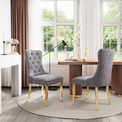 Mitsi Tufted Upholstered Wingback Parsons Chair