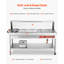 8 Pans + 2 Pots Commercial Food Warmer Steam Table with Undershelf Shield