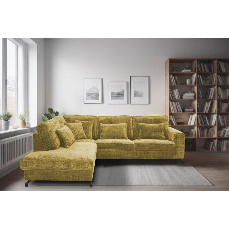 5 Seater Sofa & Chaise, Left Hand Facing, Yellow