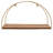 Wall storage metal and acacia wood half-circle frame 18" brown and metallic gold finish for home office bedroom or living room boho decor set of 3