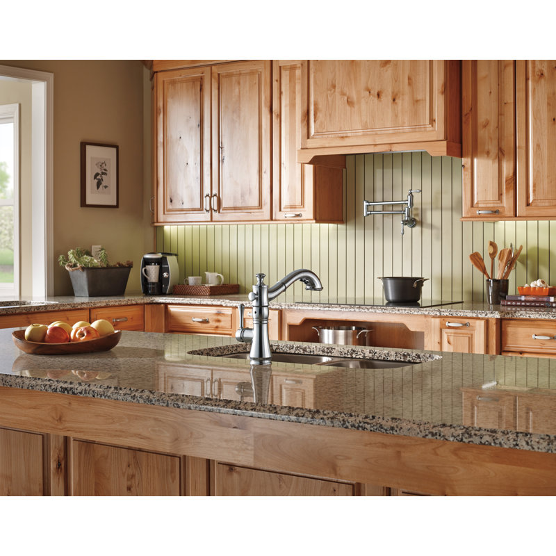 Traditional Pot Filler Faucet, Farmhouse Wall Mount Pot Filler Kitchen Faucet, Arctic Stainless