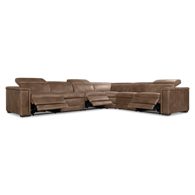 Lioni Leather 4-Piece Power Motion Sectional
