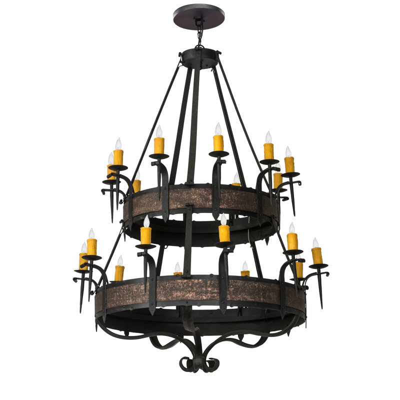 Lustre étagé de style bougie à 20 lumières Costello