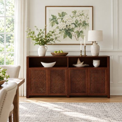 Armoire de rangement 63 po Mid-Century