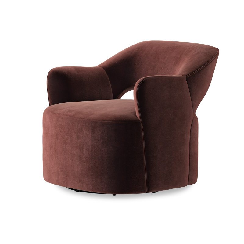Fauteuil pivotant 30,5 po Blythe Compliant, Mélange de coton Surrey Plum
