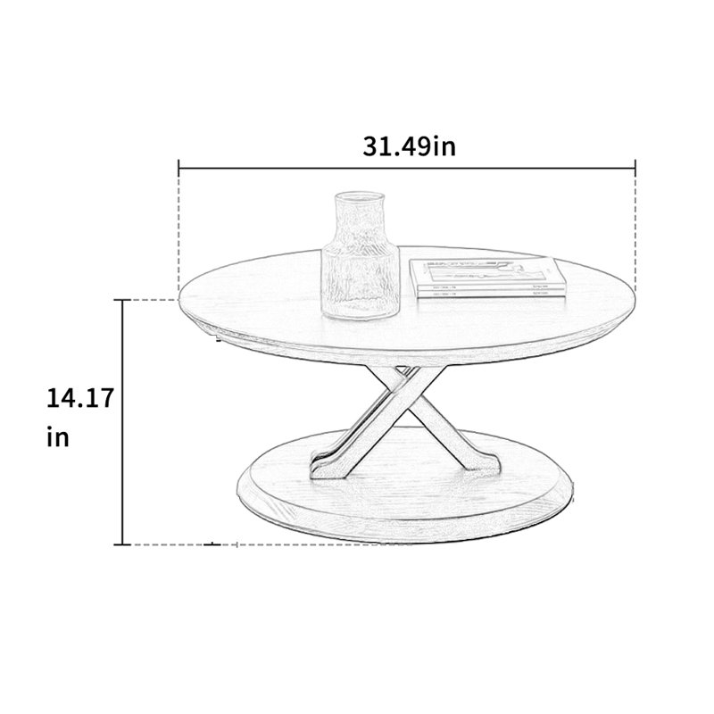 Table basse Minimalist, Brun