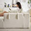 Salon modulaire rembourré en chenille Anmol - L 108 po en forme de L avec 6 coussins, méridienne combinée droite, confort au toucher doux-121361875