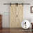 Paneled Solid Wood Unfinished Double Barn Doors with Installation Hardware Kit-109102712