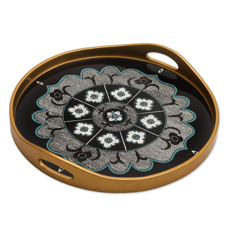 Bungalow Rose Felicio Glass Tray