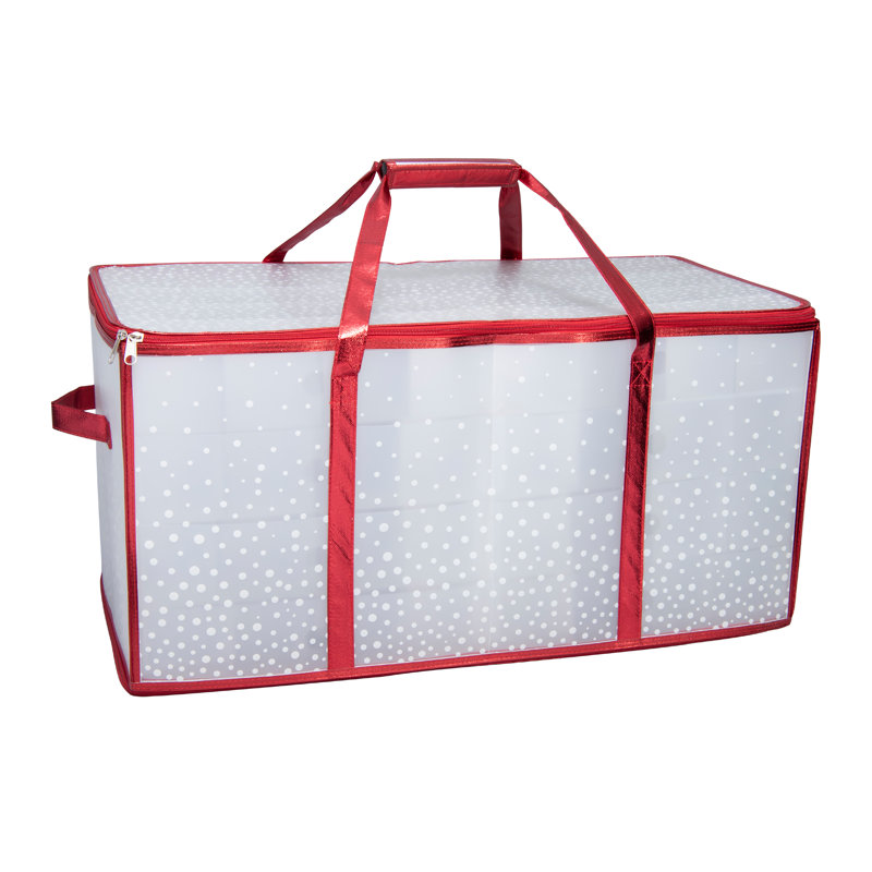 Rangement d'ornement de Noël H 13,39 po x l 26,38 po x P 13,39 po, Rouge