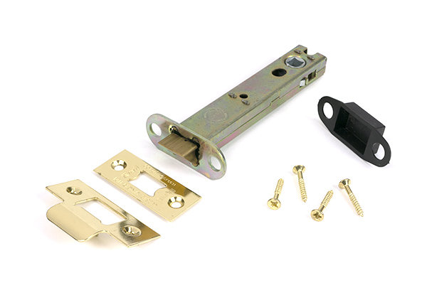 Aged Brass 5" Heavy Duty Latch, Polished Brass