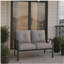 Causeuse 48 po 2 places en métal avec coussins gris et structure noire 48 po-1454480613