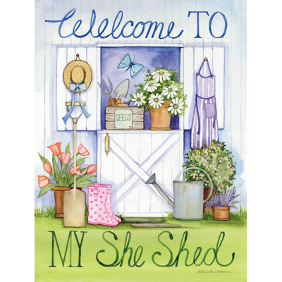 «My She Shed» par Kathleen Parr McKenna - reproduction sur toile tendue
