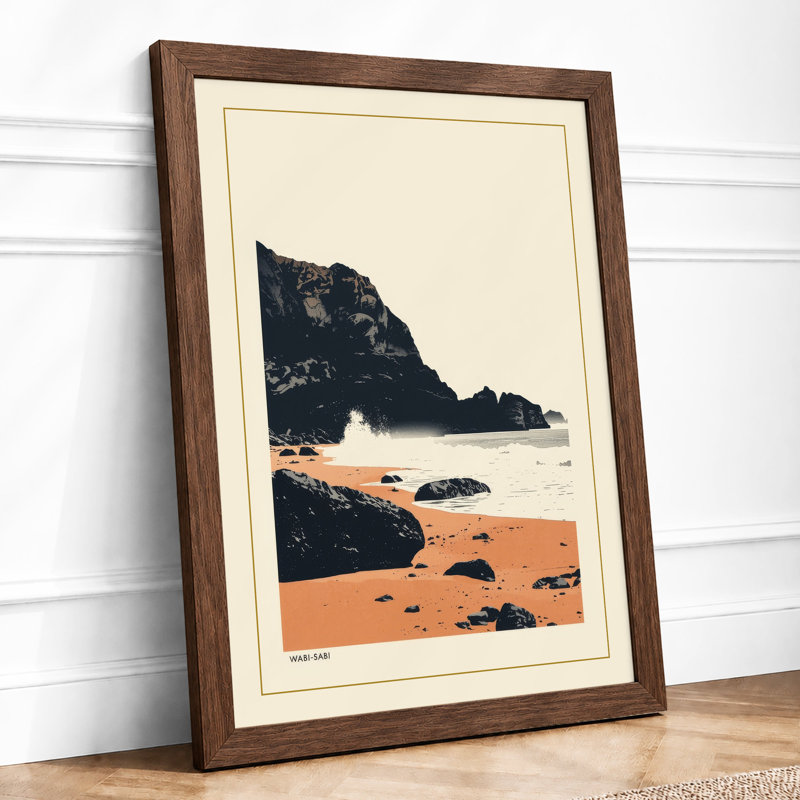 Headland Coastal - Framed Print, A3 - 42.0 x 29.7 cm, Walnut