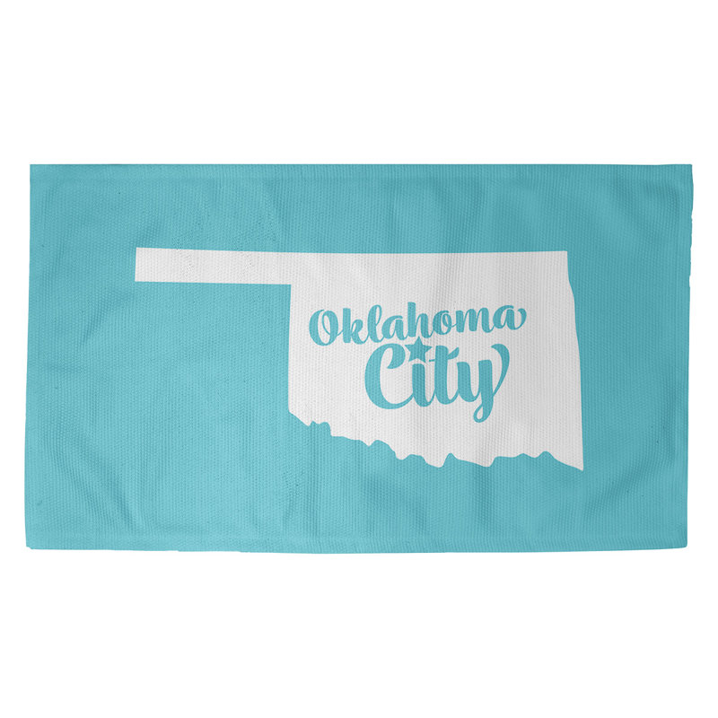 Tapis de ville bleu Oklahoma, Rectangle 3 pi x 5 pi