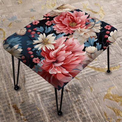 Romantic Trance Floral Pattern - Floral Rectangle Ottoman
