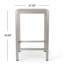 43" Outdoor Aluminum Frame Bar Table With Glass Table Top