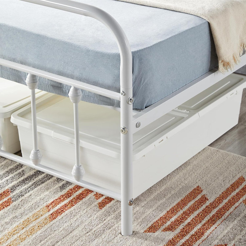 Victorian Style Metal Bed Frame With Headboard