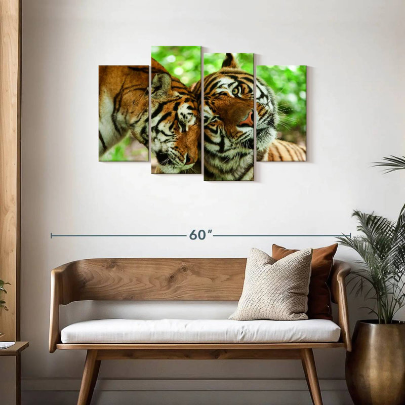 Brampt Loving Tigers, 27" H x 43" W