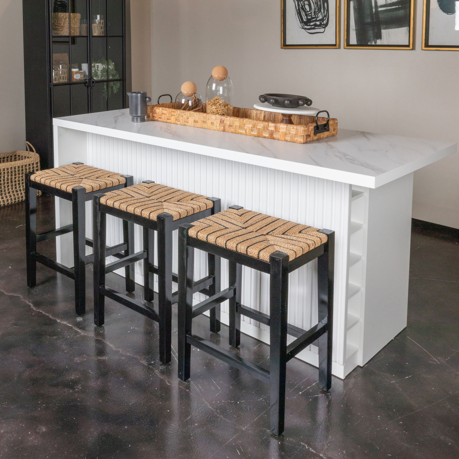 Willowbrook 25" Bar Stool, Black Stain
