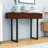 Minimalist Wooden Fluted Design Console Table with Two-Drawer, Metal Legs and Adjustable Feet-1221946323