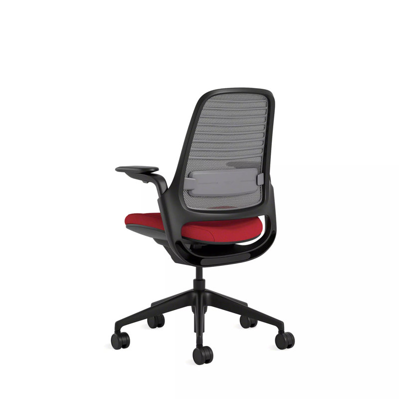 Steelcase Series 1 Task Chair, Scarlet/Graphite, Black, Carpet