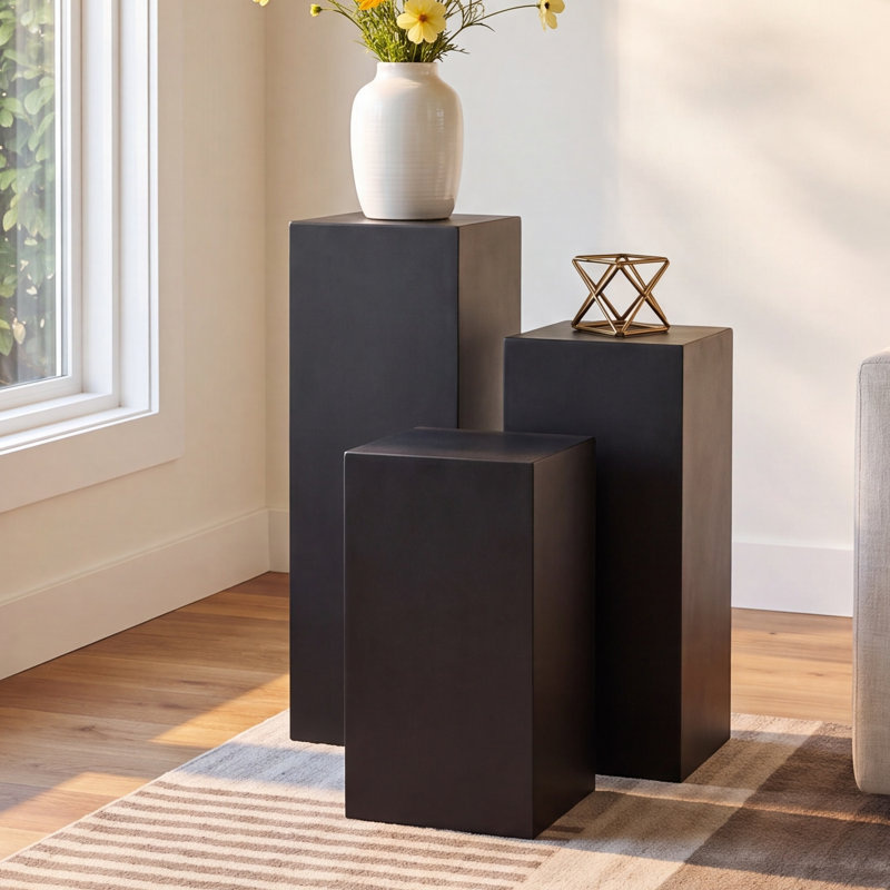 Delfina End Table Set, Black