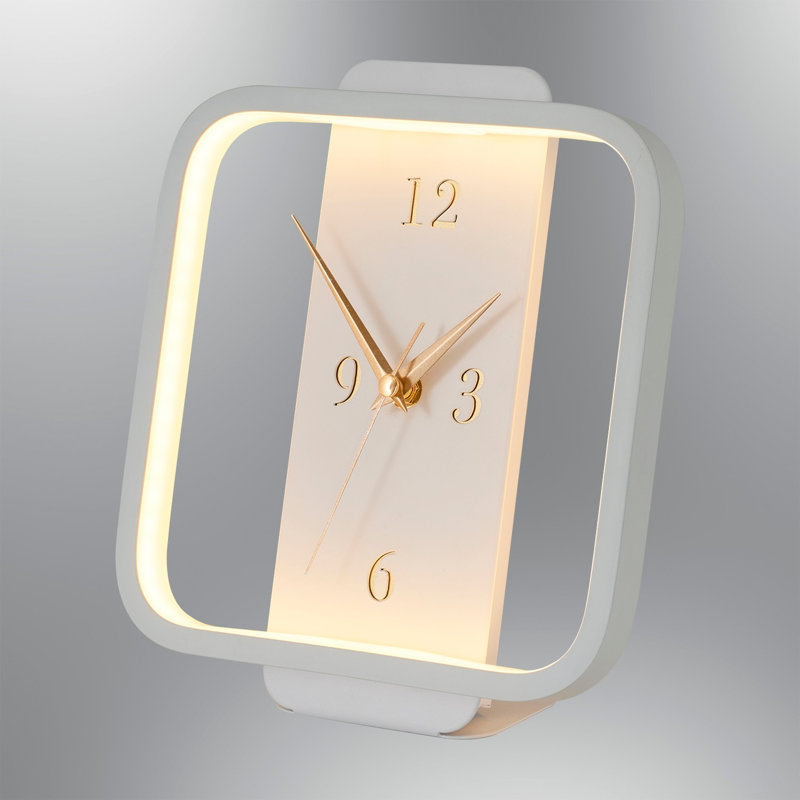 Horloge de table Airalynn, Blanc