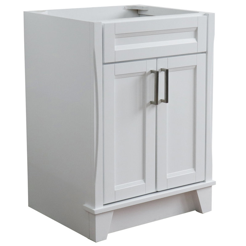 Base de meuble-lavabo simple 24 po seulement, Blanc