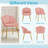 Velvet Accent Chair Vanity Makeup Chairs-1628312059
