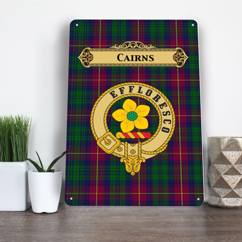 'Cairns' - Unframed Typography Print on Metal