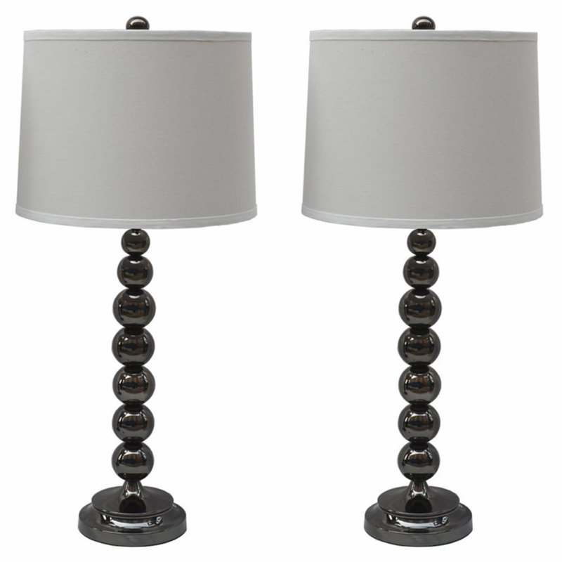 Annabelle Metal Table Lamp, Black Nickel