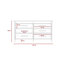 Commode 6 tiroirs Wenge, ensemble de 2