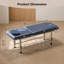 Professional Stationary Massage Table Height Adjustable, 550Lbs Heavy Duty Exam Bed For Treatment, Backrest Adjustable, Bottom Shelf Storage, Black-1301021171