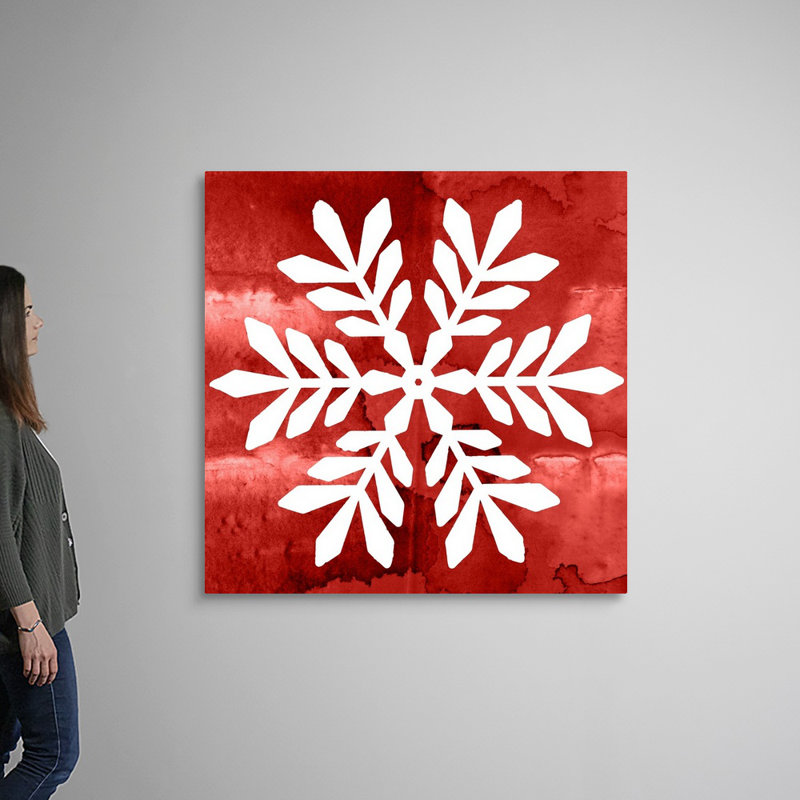 Nordic Snowflake II - reproduction d'art sur toile, Toile tendue, H 48 po x l 48 po x P 1,25 po